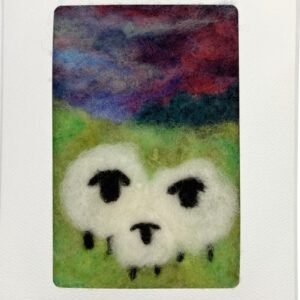 Mom, Dad & Baby with Deep Purple Sunset