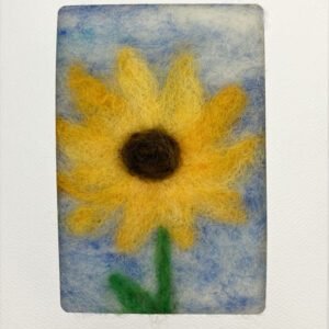 Sunflower with Blue Background
